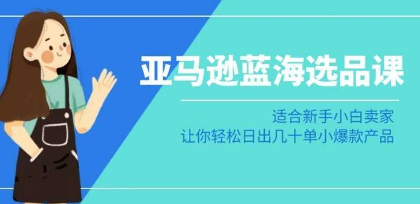 亚马逊-蓝海选品课：适合新手小白卖家，让你轻松日出几十单小爆款产品-云笙网创