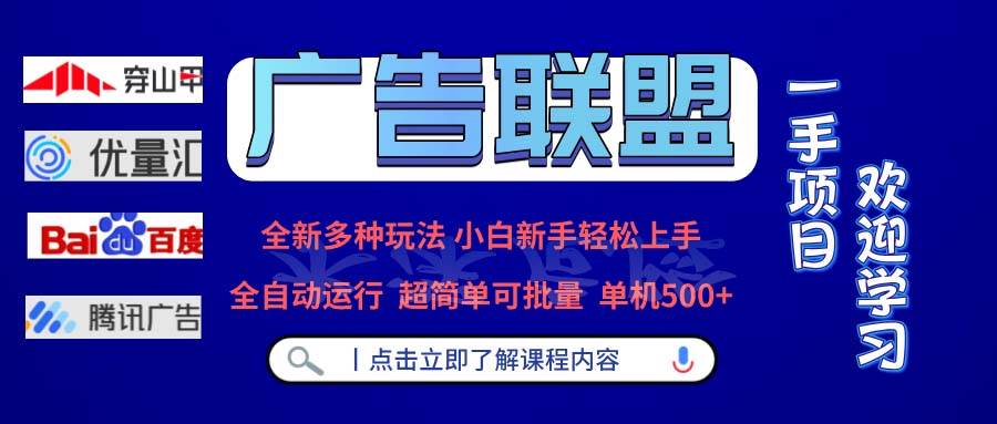 （13258期）广告联盟 全新多种玩法 单机500+  全自动运行  可批量运行-云笙网创