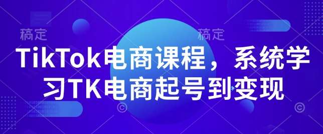 TikTok电商课程，​系统学习TK电商起号到变现-云笙网创